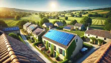 Notre zone d'activité pour ce service Poser des ombrières photovoltaïques pour stationnement avec borne de recharge de véhicule électrique situé aux abords d’un parking d’entreprise à